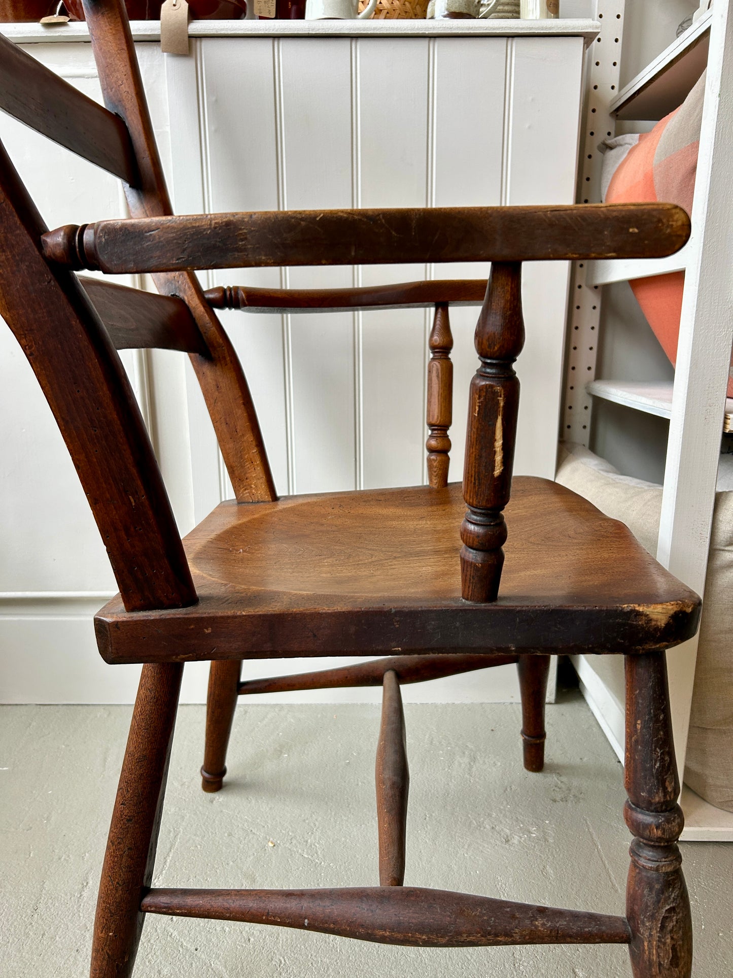 Vintage - Victorian Dark Wood High Back Chair
