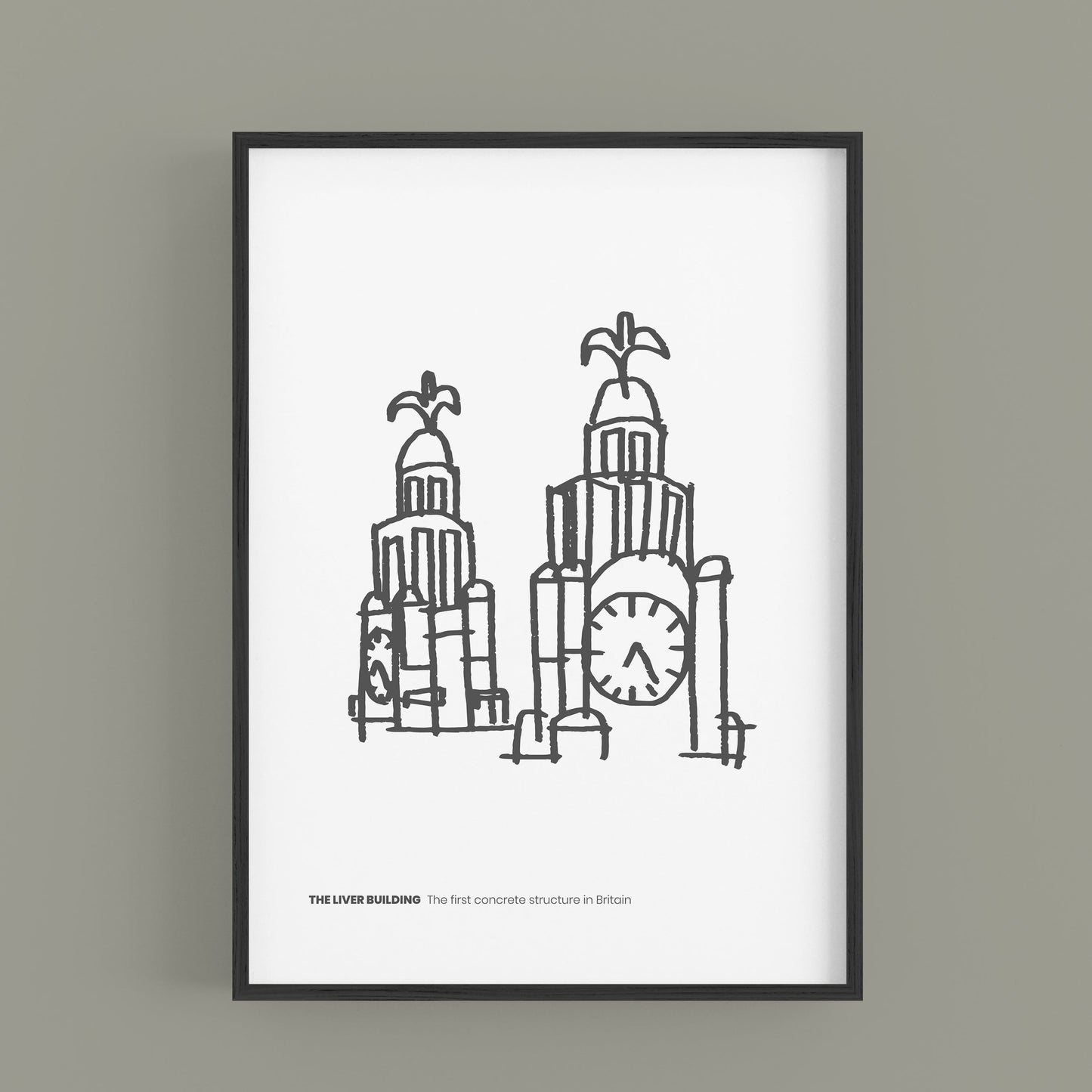 LIVERPOOL - Liver Building B&W Edition