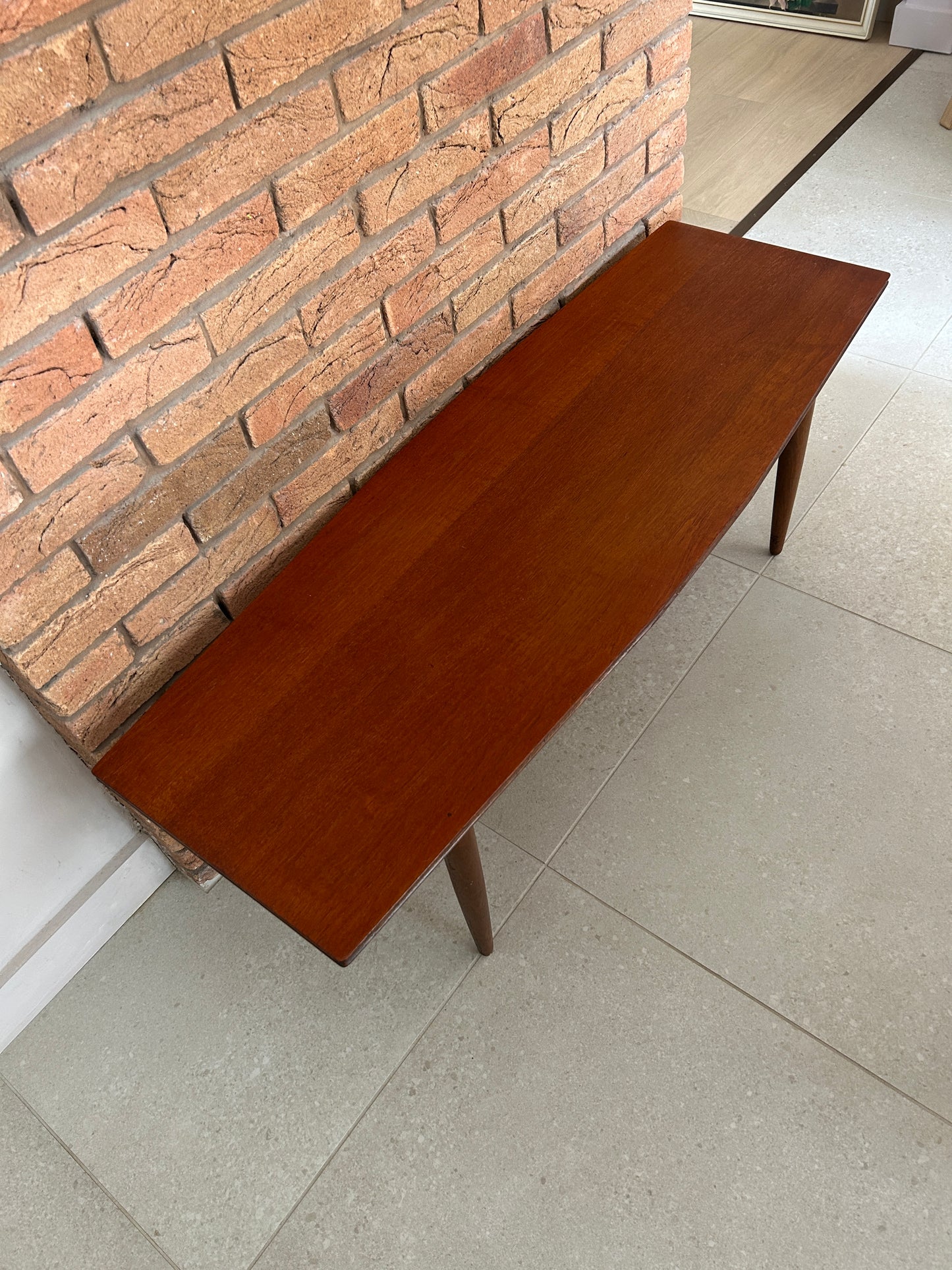 Vintage - Low Mid Century Coffee Table - Surfboard Style