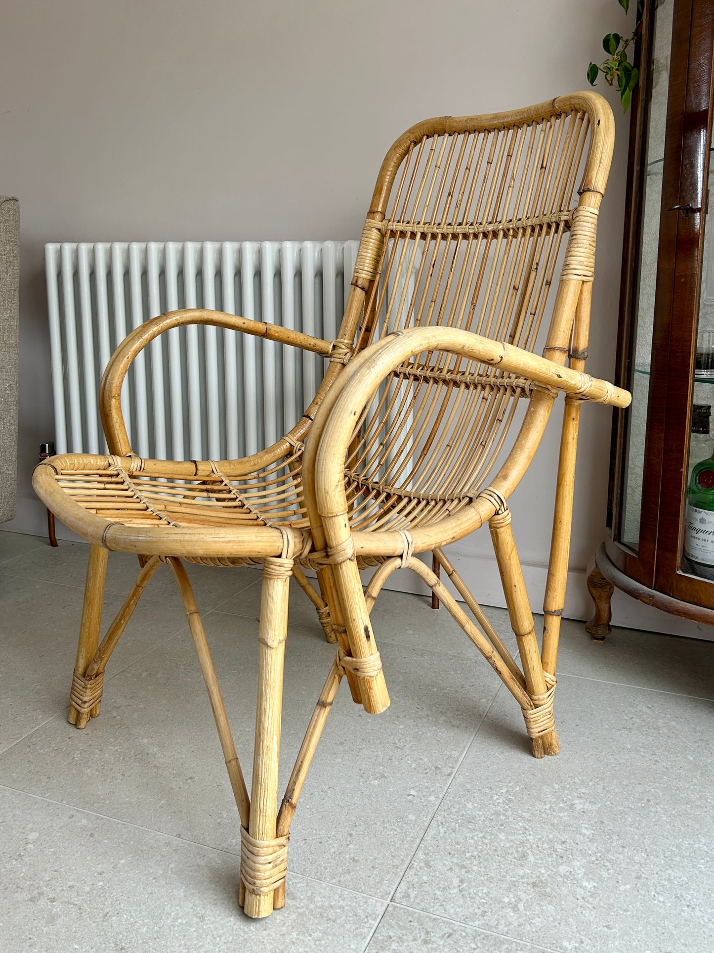 Vintage - Cane Chair - Small Armchair