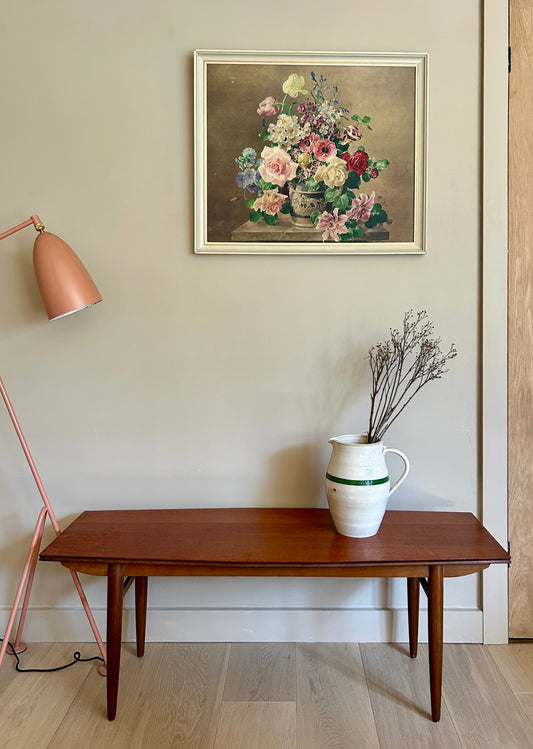 Vintage - Low Mid Century Coffee Table - Surfboard Style