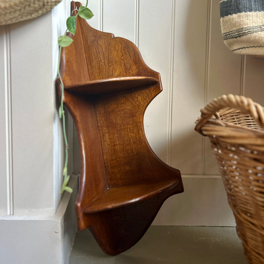 Vintage - Dark Timber Corner Display Shelf