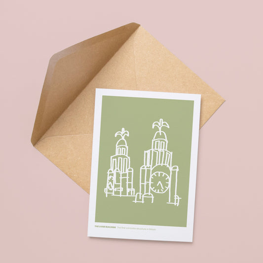 LIVERPOOL -  Card Liver Building Green