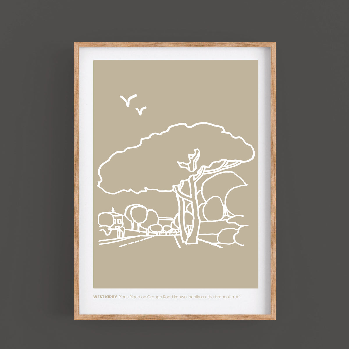 Wirral - West Kirby 'Broccoli' Tree Print