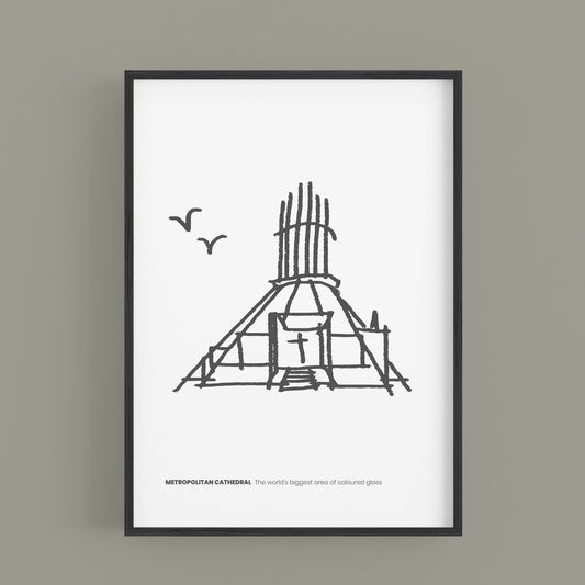 LIVERPOOL - Metropolitan Cathedral B&W Edition